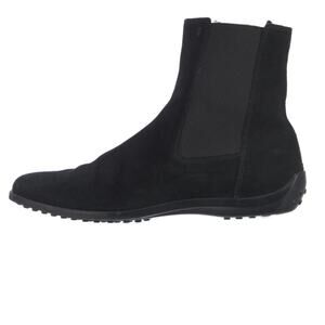 TOD’S Quinn Guiana Beatles Suede Ankle Boots Chelsea Black 7.5